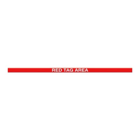 Accuform Accuform Tough-Mark Heavy-Duty Message Strip, Red Tag Area, 2inx48in PTP215